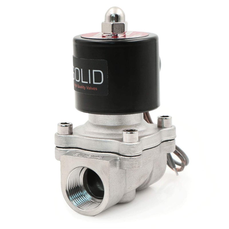 U.S. Solid 3/4" Stainless Steel Electric Solenoid Valve 24V DC N.C. Air Water Oil VITON - Image 4